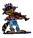 Raccoon Playing a Fiddle